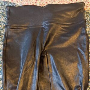 SPANX Black Faux Leather Pants